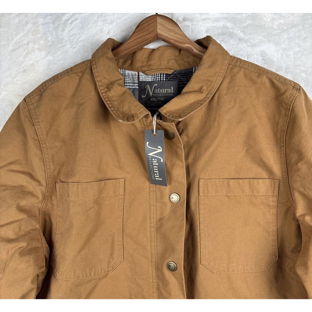 Natural Reflections Jacket Womens XXL Utility‎ Quilted Flannel Lined Canvas Barn - Picture 2 of 16
